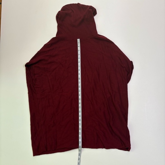 Joan Vass Maroon Poncho Sweater - Picture 3 of 11